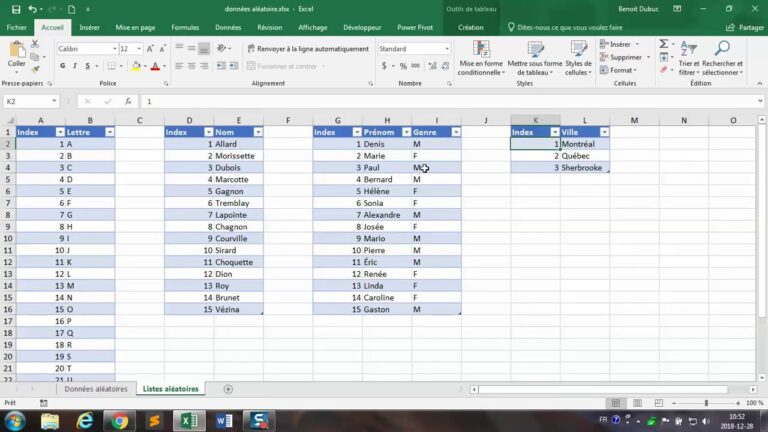 Générez facilement une liste de noms et prénoms fictifs grâce à Excel !