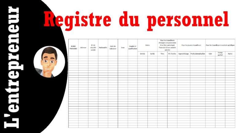Le modèle Registre du Personnel PDF gratuit : simplifiez la gestion des employés en un clic !